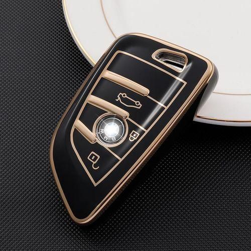 3-4Button TPU Car Key Cover Case For BMW X2 X3 X5 X6 F30 F34 F10 F20 G20 G30 G01 G02 G05 F15 F16 1 3 5 7 Series-Black3_black