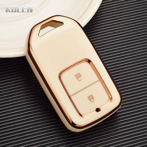 Car Key Case Cover Shell Fob For Honda CRV CR-V Fit Civic Accord HR-V HRV City Odyssey XR-V E Key Protector Holder WHITE