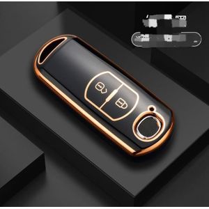 BLACK Car Key Case Cover Protective Holder Shell For Mazda 2 3 5 6 Demio CX-3 CX-4 CX-5 CX-7 CX-9 MX-5 Atenza Axela-