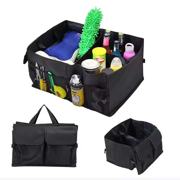 Luxury Car Trunk Organizer Foldable Large Oxford Cloth Thickened Storage Box for Car Storage Bag