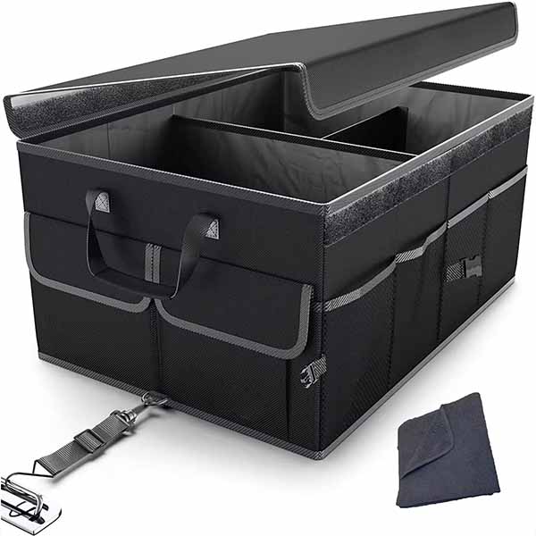 Foldable multi-compartment car storage bag car trunk organizer