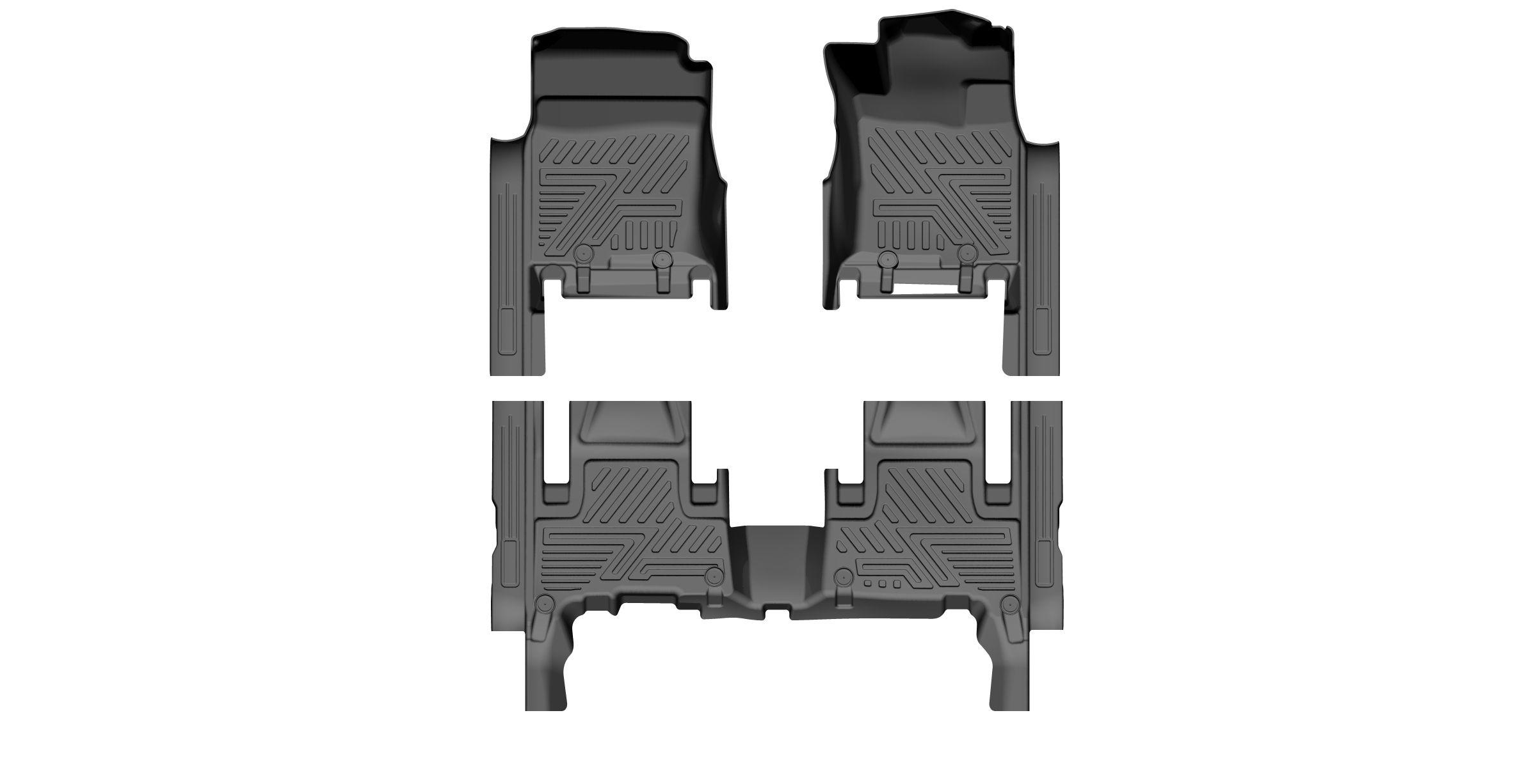 2007-2014 FJ CRUISER 5SEAT FOOT MAT /2ROW/3PCS/RHD black MG