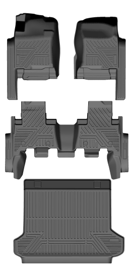 2009-2023 PRADO/FJ150 5SEAT FOOT MAT/2ROWS/3PCS/LHD /1rd row chair manuel control(2rd row different)
