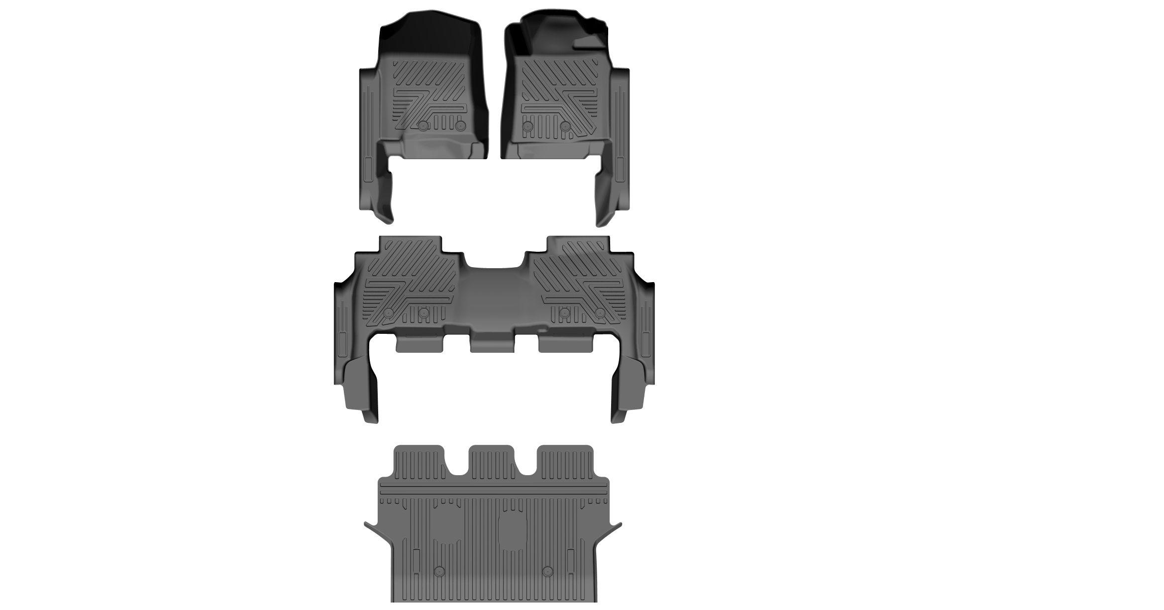 2025 LX570 7SEATS FOOT MAT/3 ROWS/4PCS (MG)