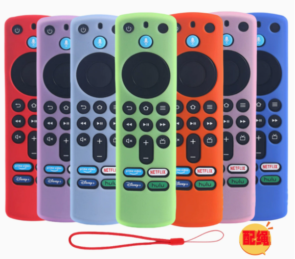 For Amazon ALEXA Voice Remote 3rd gen 3rd generation remote control silicone protective cover with rope