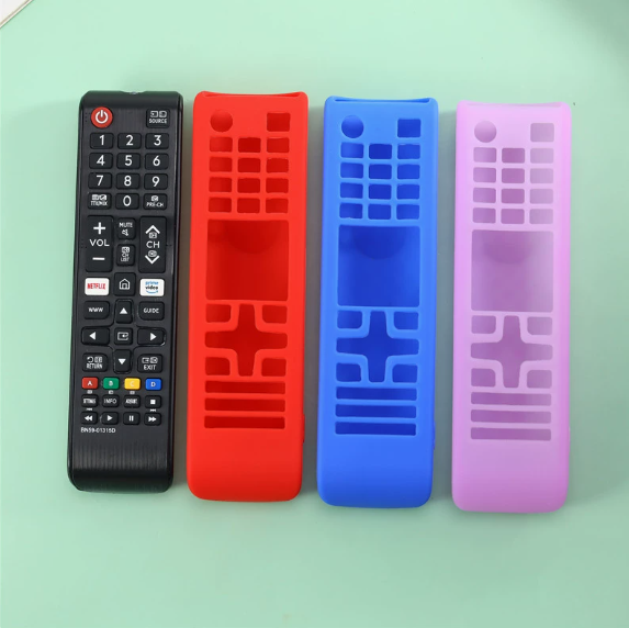 For Samsung remote control silicone protective cover rainbow luminous color thick anti-fall protective cover manufacturers in stock