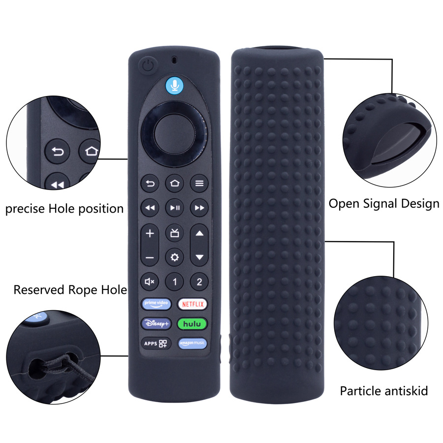 Applicable to Amazon TV Box Universal Remote Control Silicone Protective Case Anti-fall Anti-fall Luminous Color Protective Case