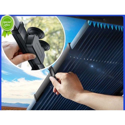Durable Aluminium Retractable windscreen shade dashboard sunvisor