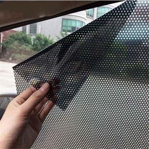 2-Piece Car Side Window Static Film - Black
