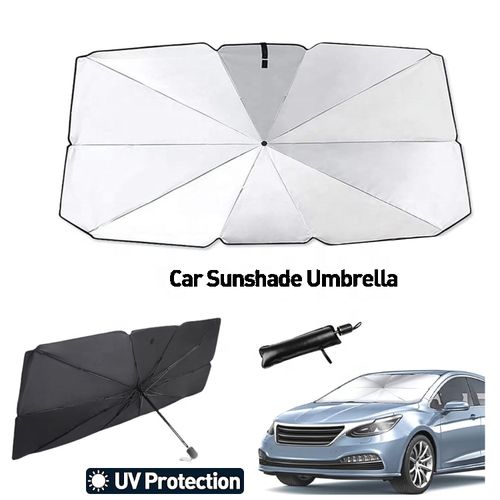 Foldable Car Windshield Sun Shade Umbrella UV Blocking Heat Reflector for Dashboard Protection Fits Most Vehicles
