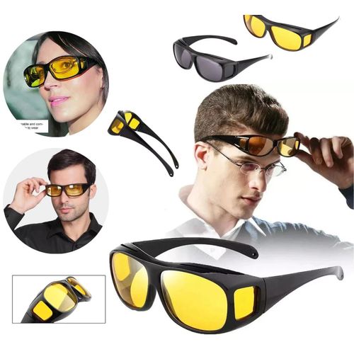 2 Pack Night Vision Glasses For Driving - Anti Glare Polarized Sunglasses Unisex UV400