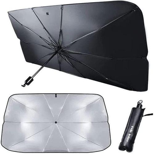 Universal Windshield Sunshade - Blocks 99% Heat & Keeps Interior Cool, Universal Fits Cars, SUVs, Automotive Sun Screen, Visor & Car Accessories for Summer