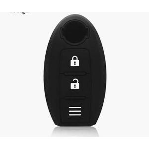 Silicone Key Holder Keychain For Nissan Qashqai J11 Juke Micra Note Leaf Murano Z50 Serena C26 3 On Car Key Cover Case Fob-black