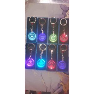 Subaru Crystal Car Key Chain Holder With LED Key Chain Holders