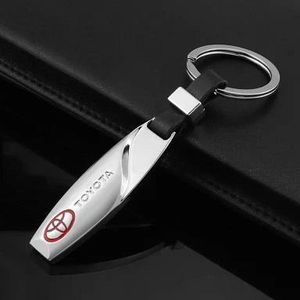 Toyota Logo Keyring Polished Aluminum Racing Keychain Collectable Car Key Ring Car Styling Emblems Logo Keychain for Toyota 3D Car key Ring Chain Key Holder