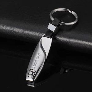 Honda Logo Keyring Polished Aluminum Racing Keychain Collectable Car Key Ring Car Styling Emblems Logo Keychain for Honda 3D Car key Ring Chain Key Holder
