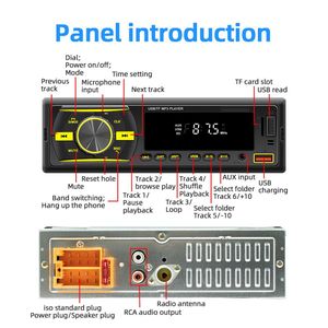 12V Car Radio With Bluetooth, Fm, Usb, AUX. Inbuilt Equalizer