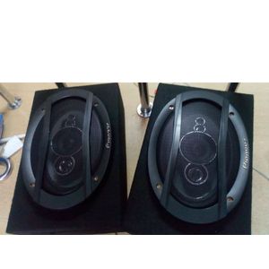 Pioneer 2pcs 650Watts Oval Midrange 5 Way Speakers In Cabinets