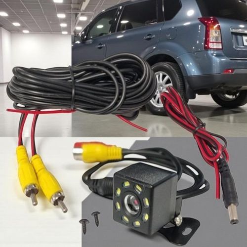 Universal Car Reverse Parking Camera with 8 Infrared Night Vision LEDs and Clear HD Display
