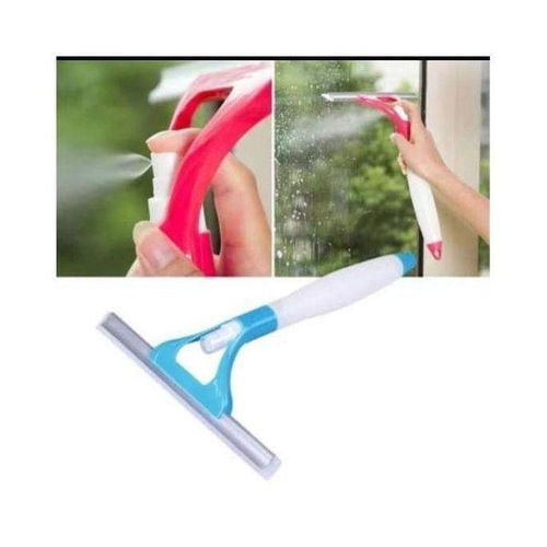 3-in-1 Multifunctional Window Squeegee with Built-in Spray Bottle - Double-Sided Glass Cleaner & Scraper for Shower, Car Windshields, and Mirrors